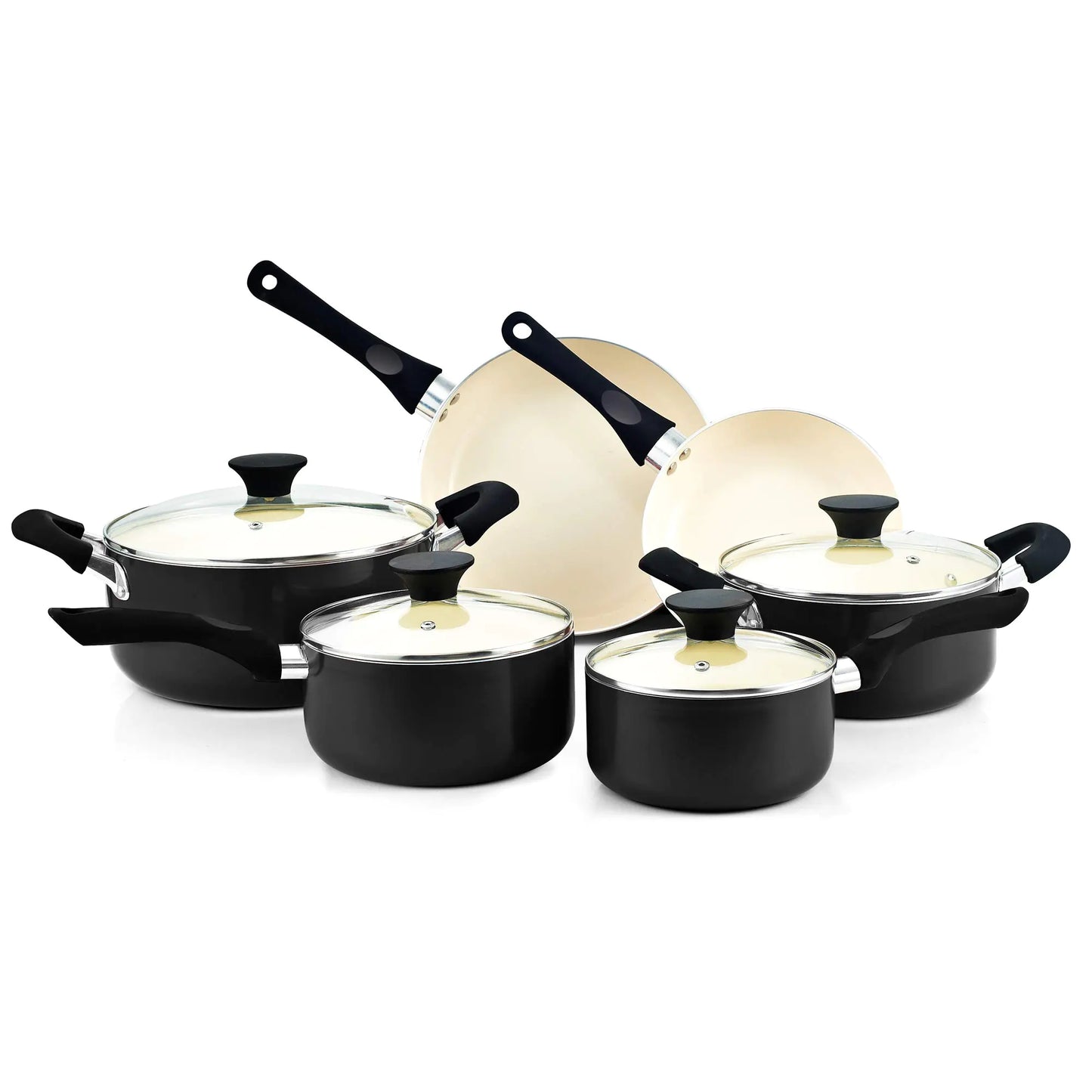 Dluxe Ave. Pots And Pans Nonstick / 10 Piece Ceramic Cookware