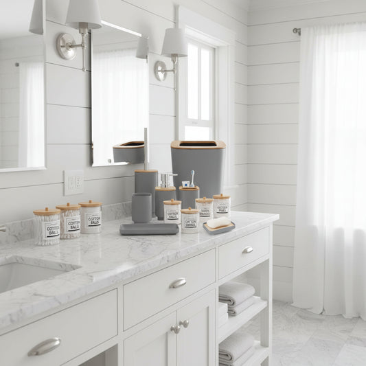 Dluxe Ave. Grey Bathroom Set/ 11Pcs