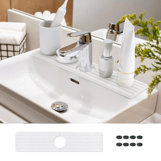 Dluxe Ave. Mat for Sink/ Stone White (15.74 x 3.54 in)
