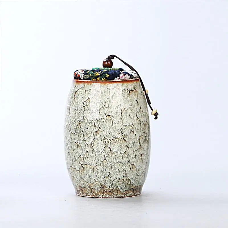 Dluxe Ave. Ceramic Sealed Tea Canister with Reactive Glaze