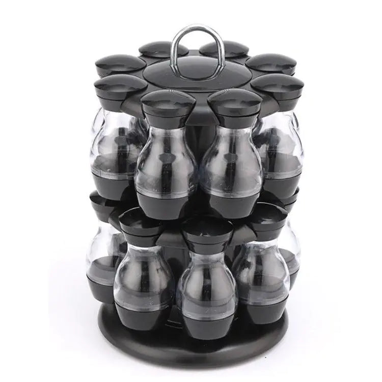 Dluxe Ave. Double-Layer Rotating Spice Rack for Kitchen Use