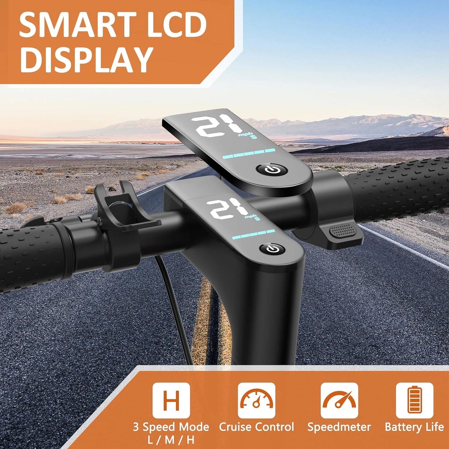Dluxe Ave. 10" E Scooter for Adults 22 MPH 500W Motor 42v 10.5AH, Battery Up to 22 Miles Range, Foldable Scooter with Double Shock Absorption/Bearing 265 LBS/APP Control