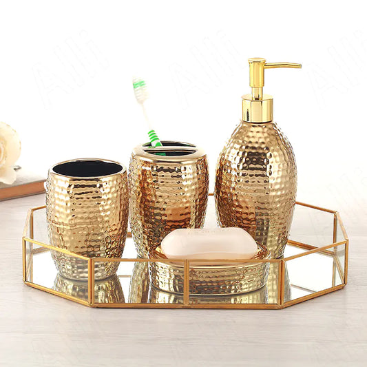Dluxe Ave. Modern Ceramic 5-Piece Bathroom Accessory Set