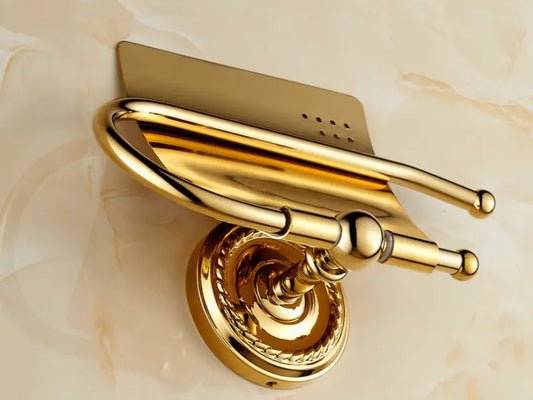 Dluxe Ave. Waterproof Toilet Paper Holder/ Gold Brass Design