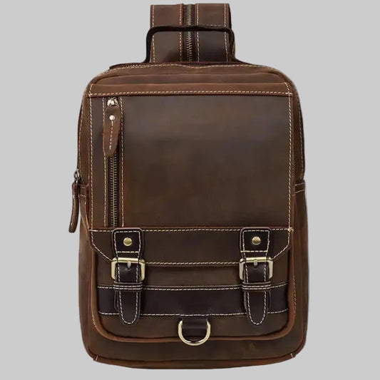 Dluxe Ave. Genuine Leather Travel Backpack