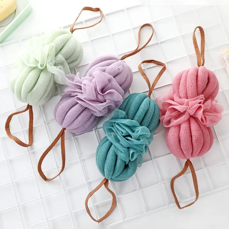 Dluxe Ave. Large Japanese Bath Towel and Exfoliating Bath Ball