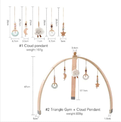 Dluxe Ave. Wooden Baby Fitness Play Gym