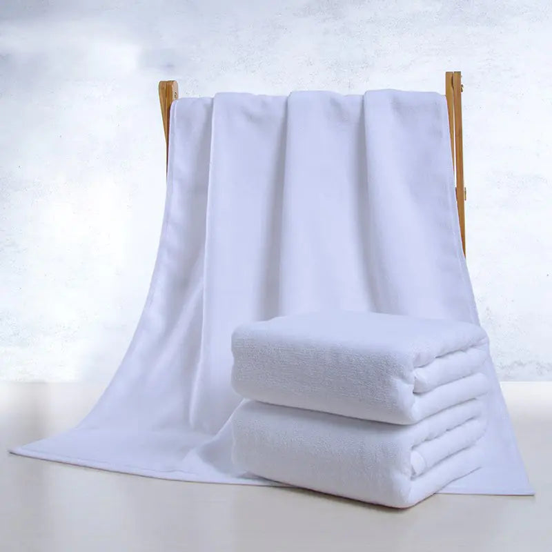 Dluxe Ave. Thick White Cotton Hotel Bath Towel