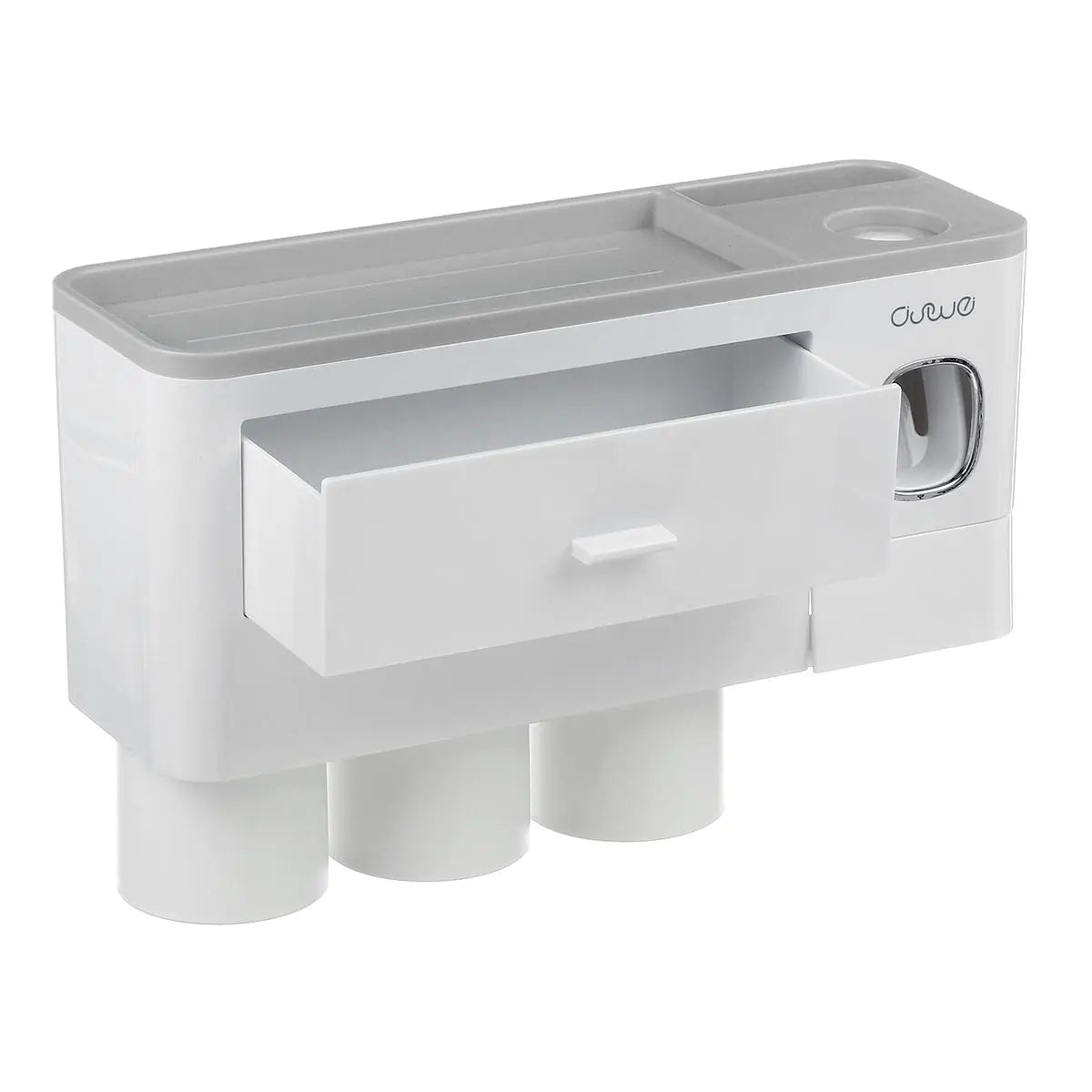 Dluxe Ave. Magnetic Toothbrush Holder Set with Automatic Toothpaste Dispenser