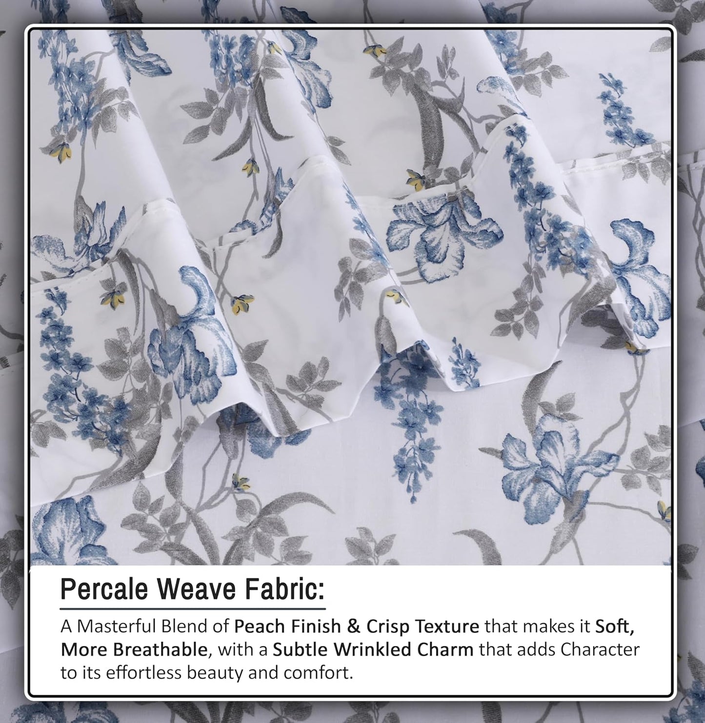 Dluxe Ave. ( TWIN ) 3 Pcs 100% Organic Cotton Sheet Set, Certified for GOTS, Soft & Cooling Percale, Deep Pocket 15", Deluxe