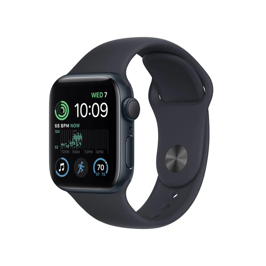Dluxe Ave. Apple Watch SE (2nd Gen) (GPS + Cellular 40mm) - Midnight Aluminum Case with Midnight Sport Band M/L (Renewed)