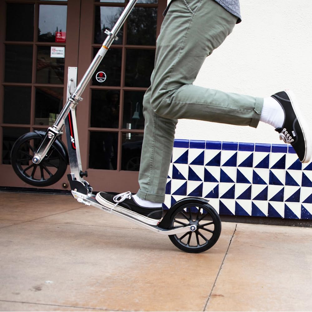 Dluxe Ave. Kick Scooter for Kids Ages 8+/ Extra-Tall Handlebars & Longer Deck 10"/ Riders Up to 220 lbs