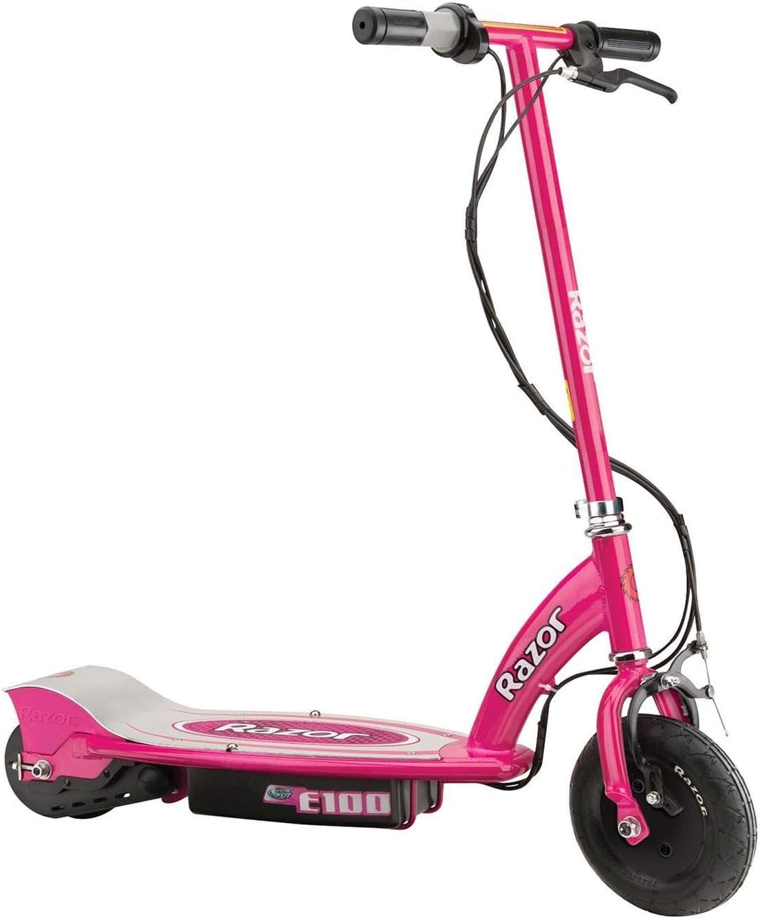 Dluxe Ave. E100 Electric Scooter (Red)The E100 is recommended for ages 8 and older and offers a maximum weight capacity of 120 pounds.&nbsp;