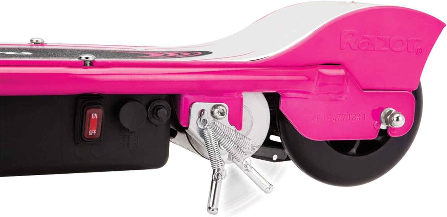 Dluxe Ave. E100 Electric Scooter (Red)The E100 is recommended for ages 8 and older and offers a maximum weight capacity of 120 pounds.&nbsp;