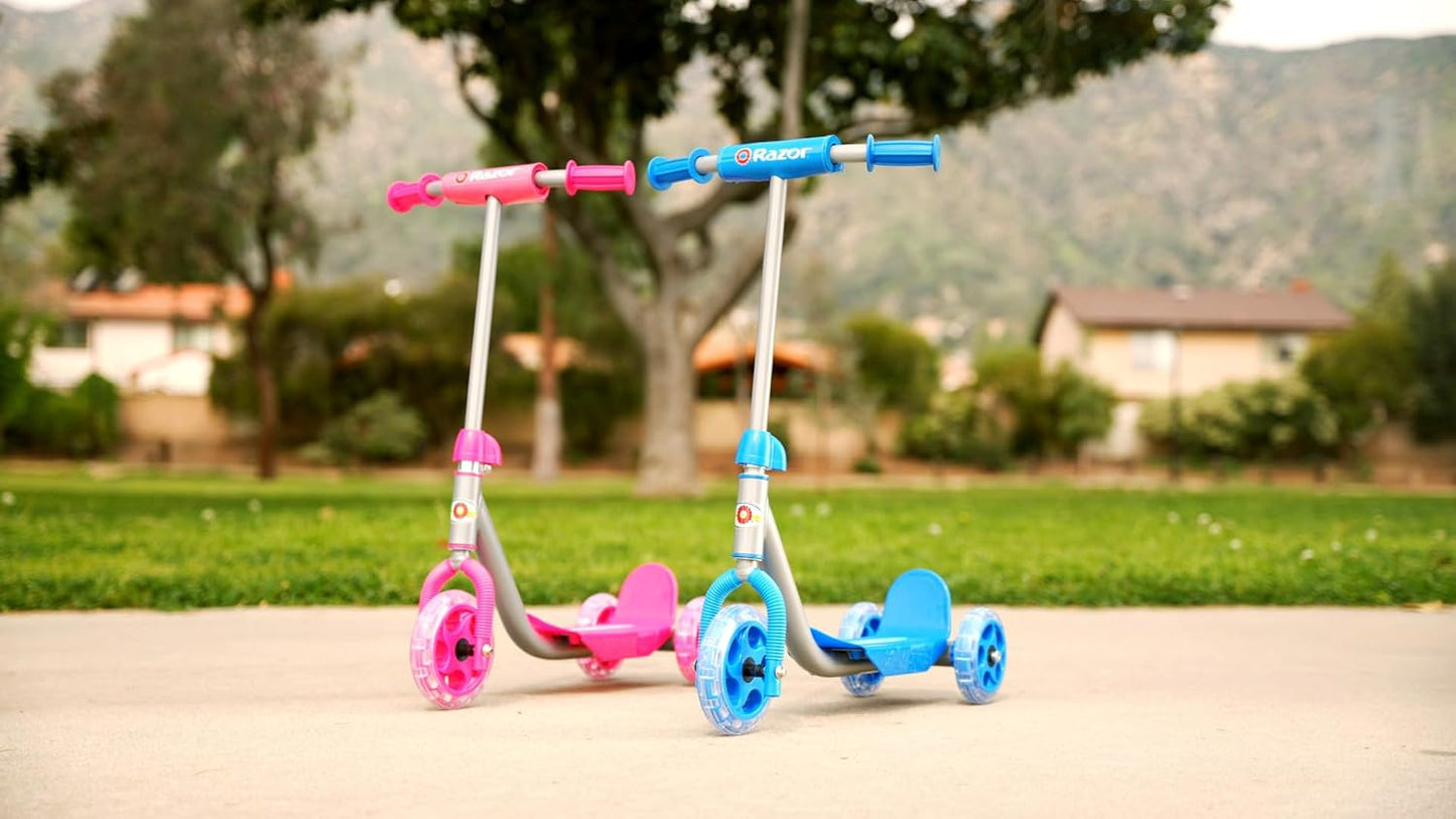Dluxe Ave. Lil Kick Scooter, 3-wheel design,Wide, slip-resistant deck,Padded T-Bar
