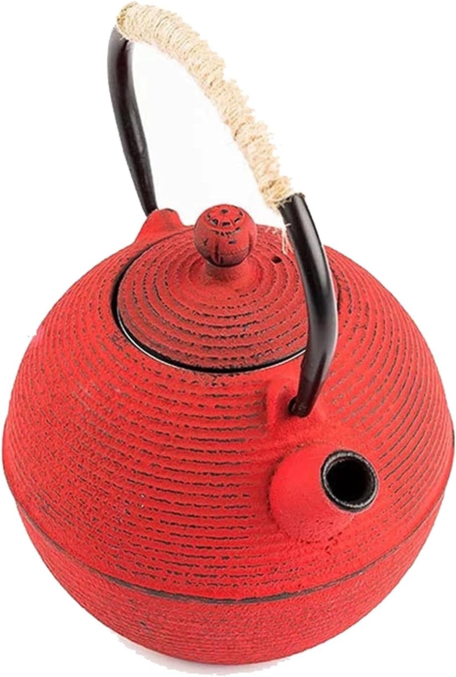 Dluxe Ave. Red and Yellow 680ml Iron Kettle Tea Set