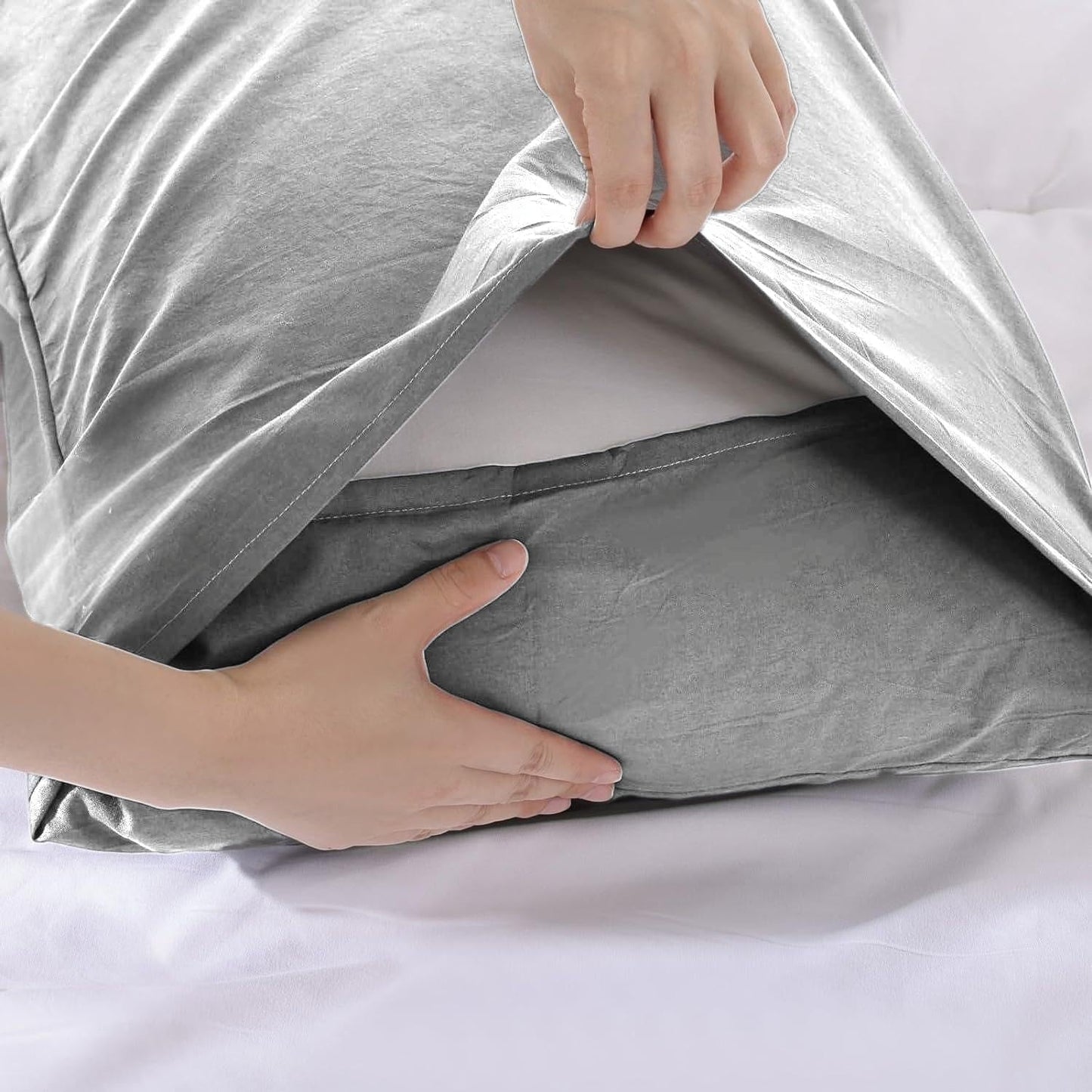 Dluxe Ave. ( QUEEN ) Comforter Bedding, Fade Resistant Hotel Luxury, Gray