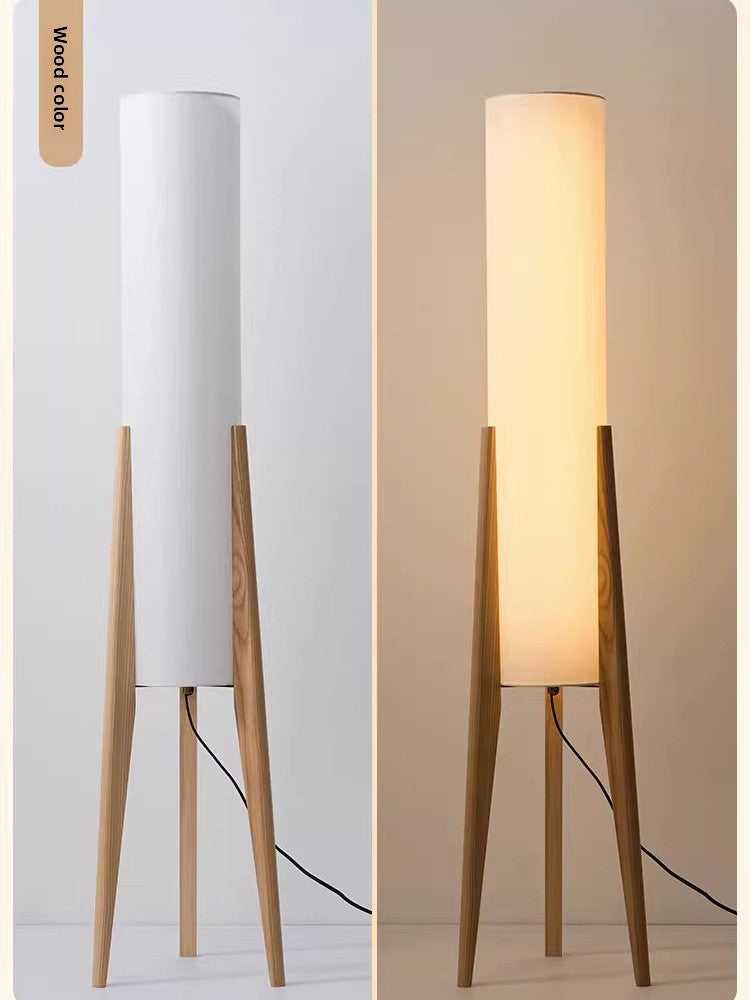 Dluxe Ave. New Chinese Style Natural Wood Floor Lamp