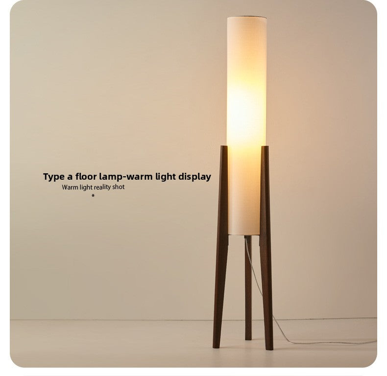 Dluxe Ave. New Chinese Style Natural Wood Floor Lamp