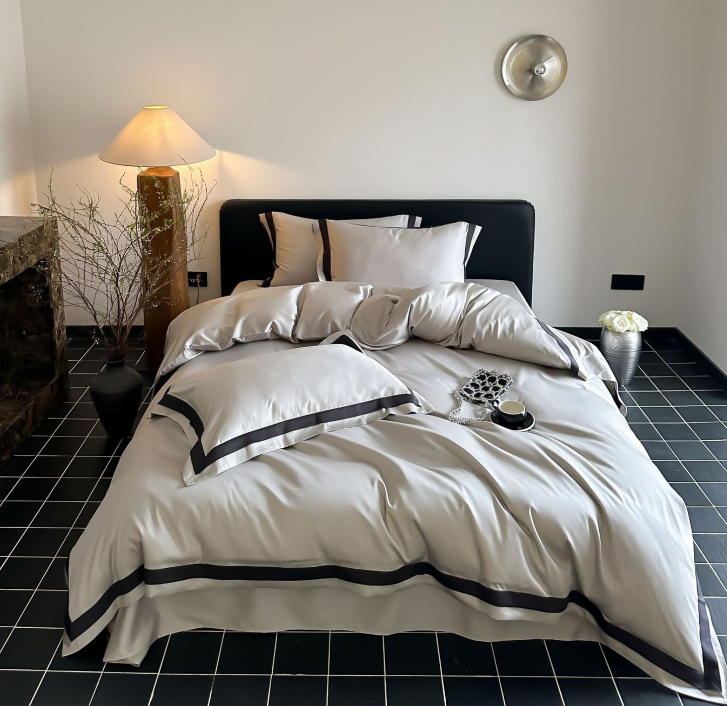 Dluxe Ave. Luxury Tencel Cotton Bed Sheet Set/ One Flat sheet  Two Pillowcases {One Duvet cover}