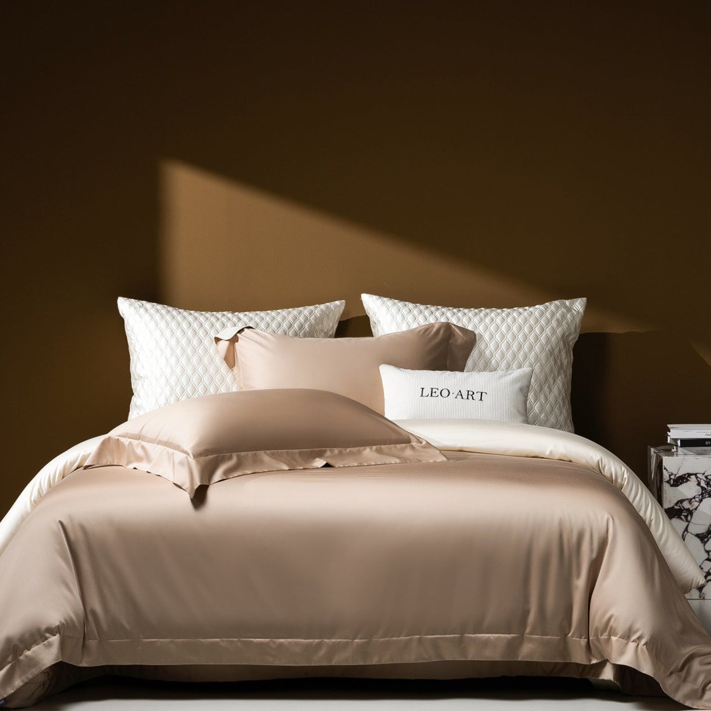 Dluxe Ave. Luxury Tencel Cotton Brushed Bed Cover Set/ One Flat Sheet Two Pillowcases {One Duvet Cover}