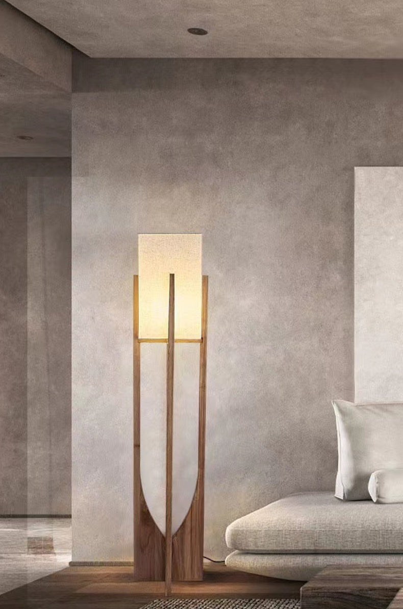 Dluxe Ave. Solid Wood Floor Lamp with Adjustable Lighting