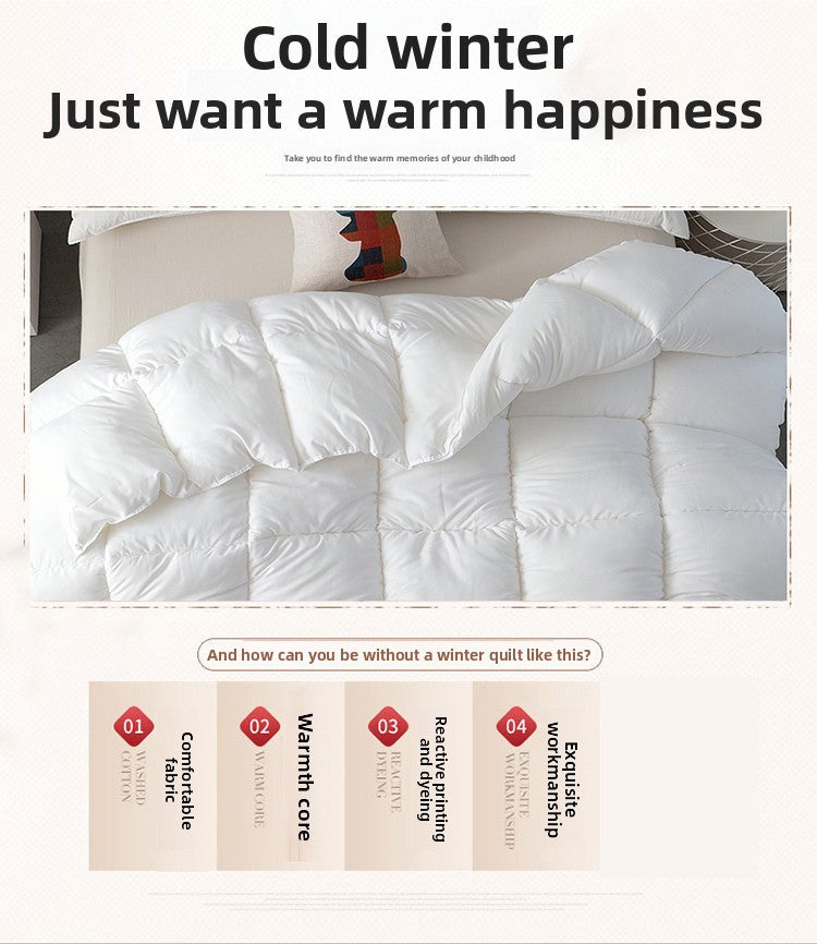 Dluxe Ave. (FULL/ QUEEN/ KING) Feather-Soft Quilt for Autumn and Winter
