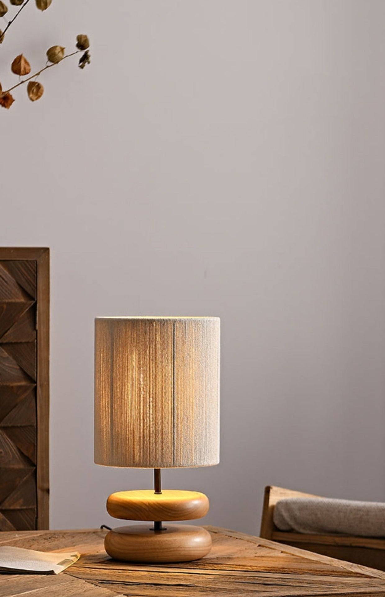 Dluxe Ave. Solid Wood Japanese Retro Table Lamp