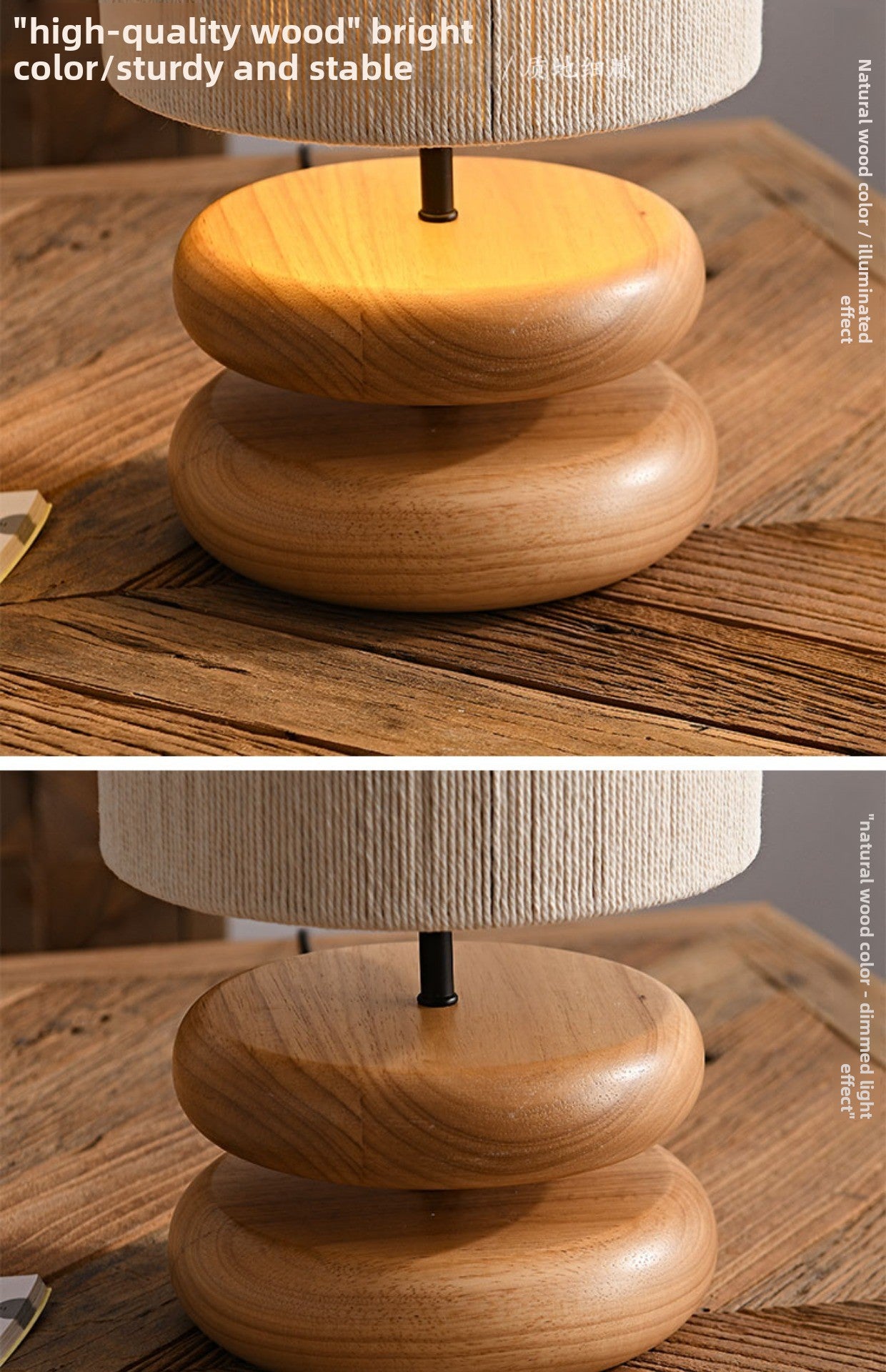 Dluxe Ave. Solid Wood Japanese Retro Table Lamp