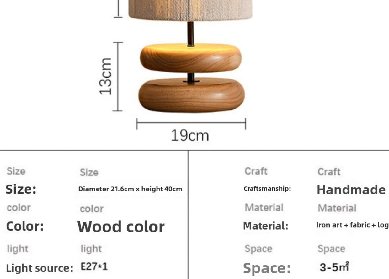 Dluxe Ave. Solid Wood Japanese Retro Table Lamp