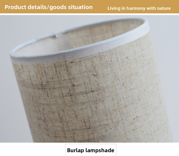 Dluxe Ave. Nordic Wood Table Lamp with Linen Shade