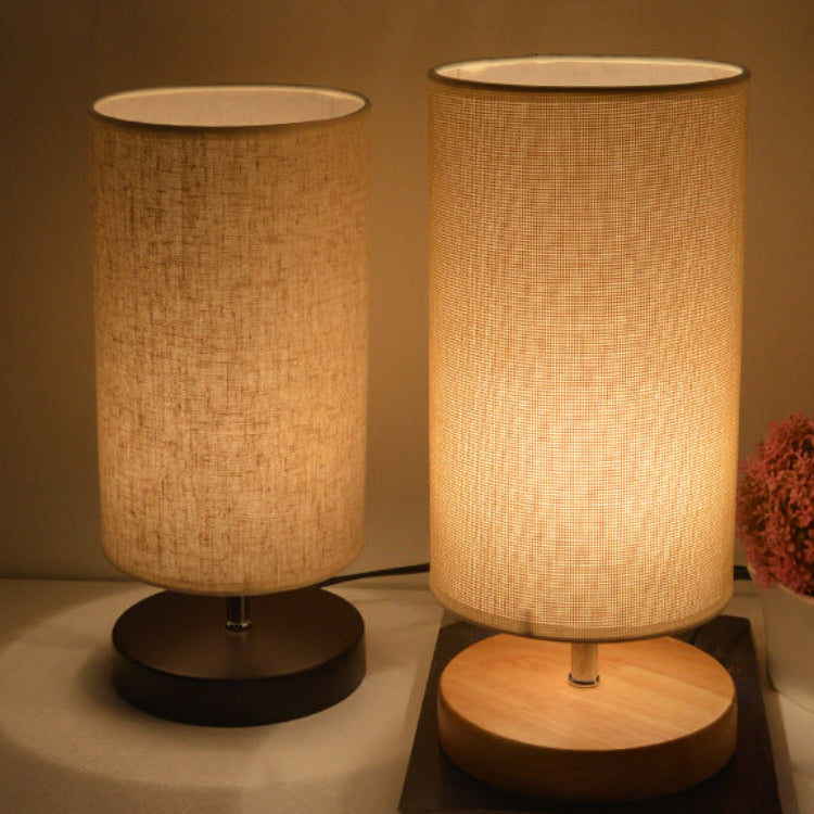 Dluxe Ave. Nordic Wood Table Lamp with Linen Shade