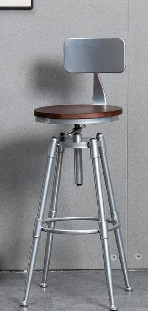 Dluxe Ave. Industrial Style Adjustable Height Bar Stool