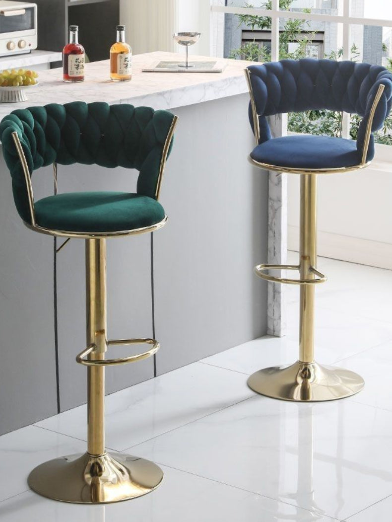 Dluxe Ave. Adjustable Swivel Bar Stool with Backrest