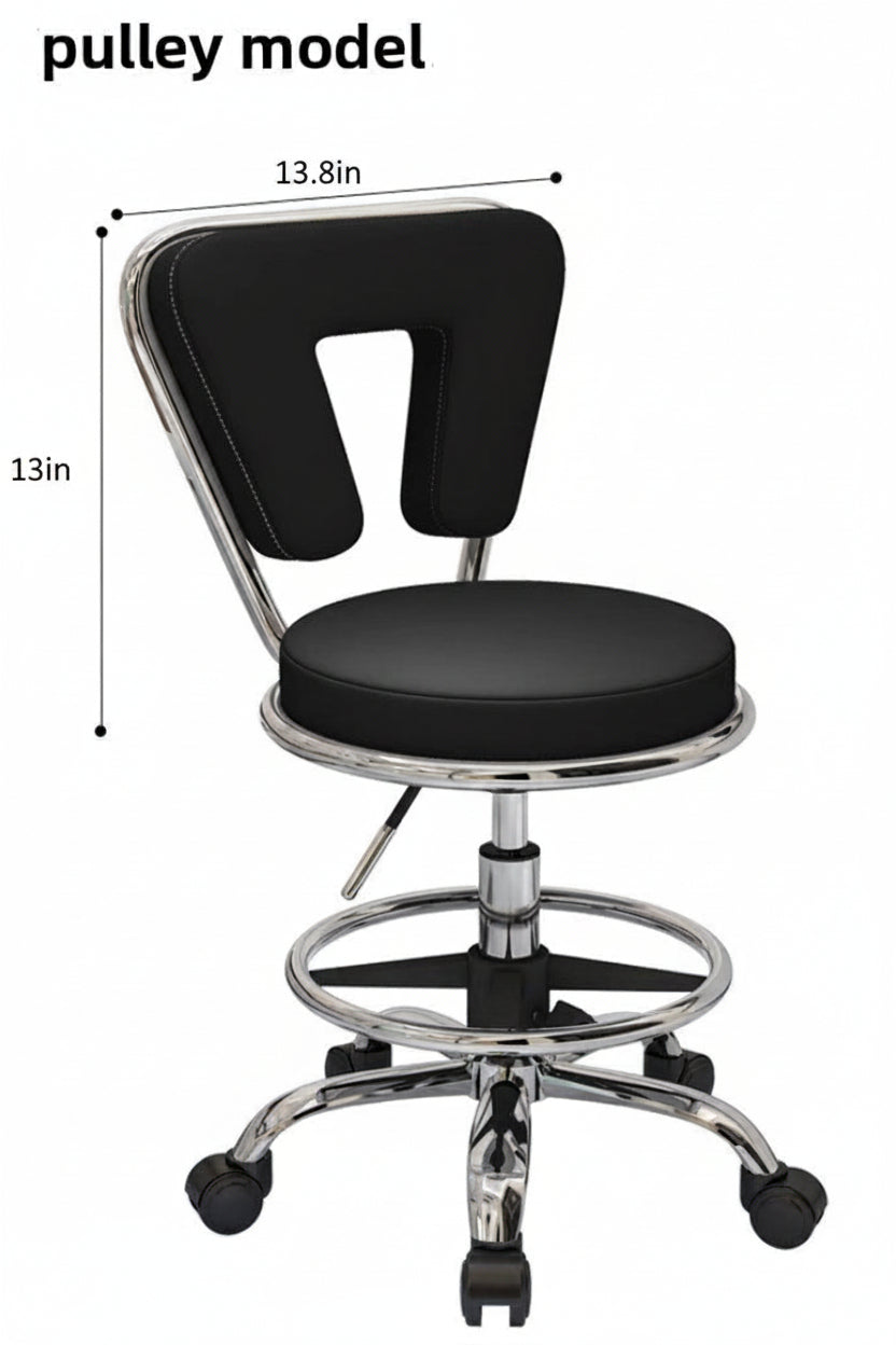 Dluxe Ave. Adjustable Height Bar Stool with Backrest