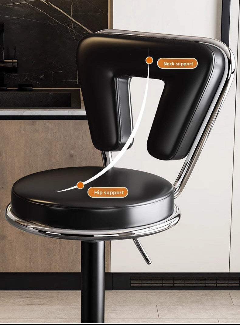 Dluxe Ave. Adjustable Height Bar Stool with Backrest