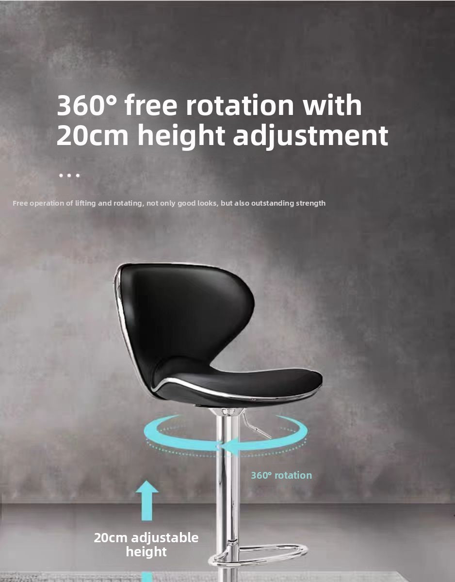 Dluxe Ave. Adjustable Rotatable Leather Bar Stool