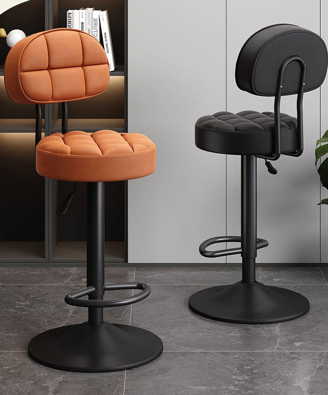 Dluxe Ave. Adjustable Height Swivel Bar Stool with Backrest