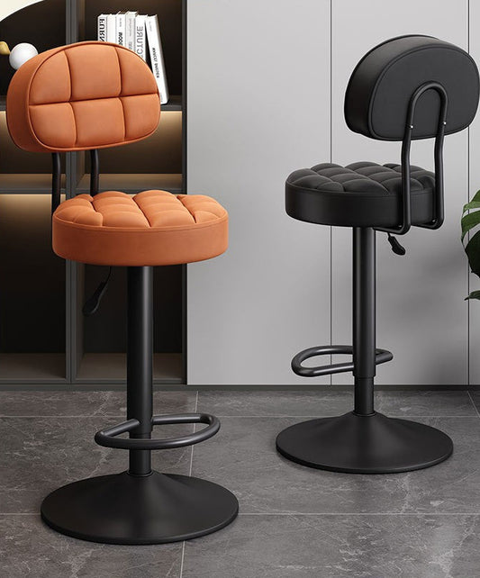 Dluxe Ave. Adjustable Height Swivel Bar Stool with Backrest