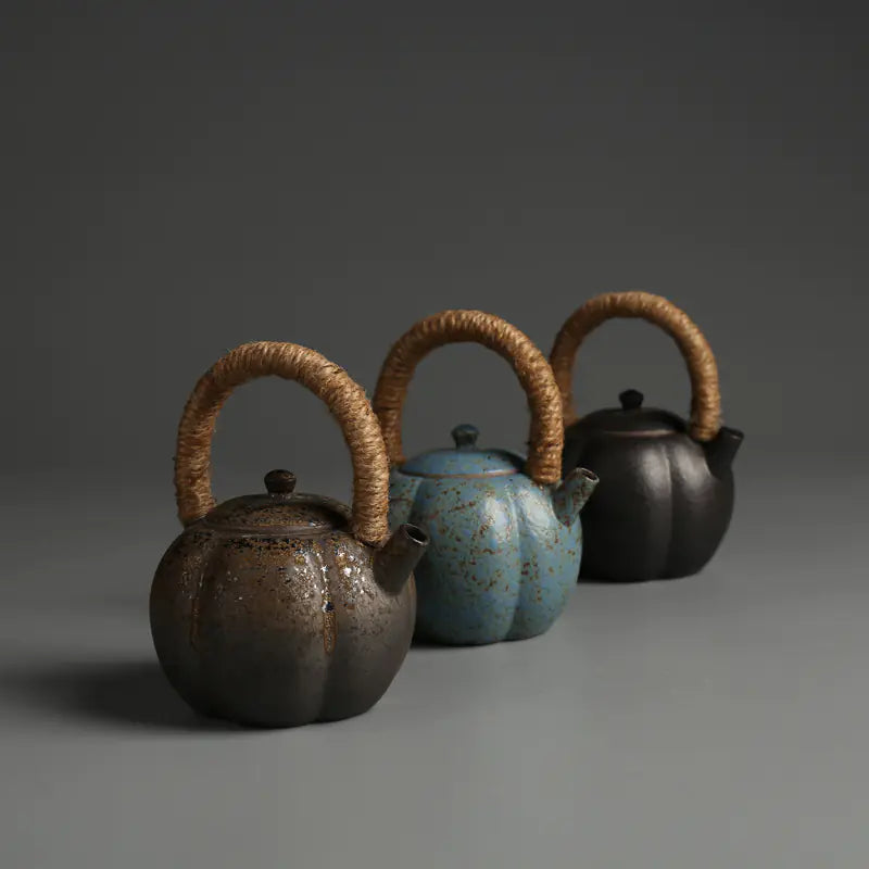 Dluxe Ave. Japanese Vintage Ceramic Teapot with Handle for Tea