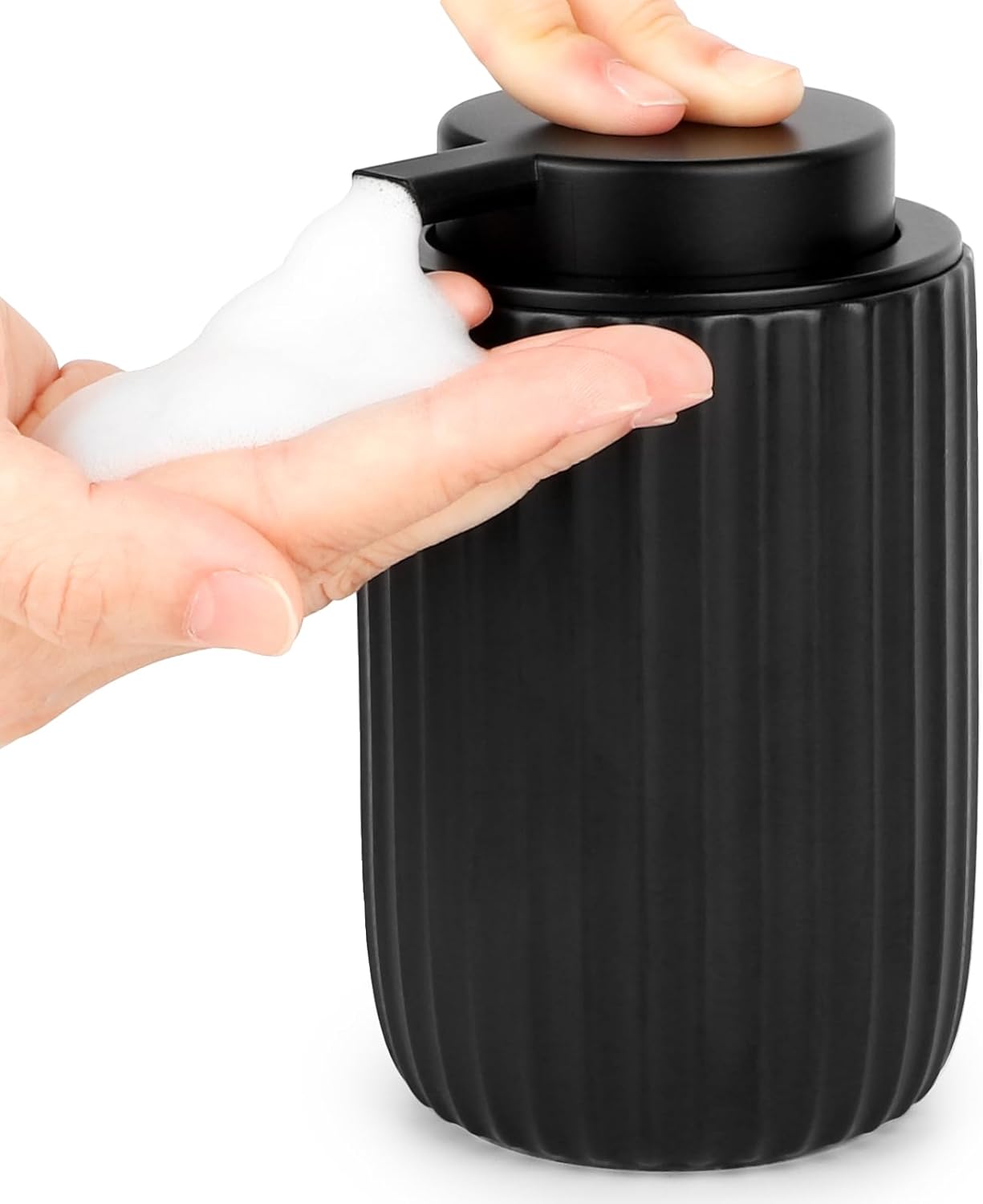 Dluxe Ave. 10.8oz Ceramic Liquid Soap Dispenser 320ml (Black)