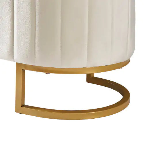 Dluxe Ave. Elegant Fabric Velvet Storage Footstool
