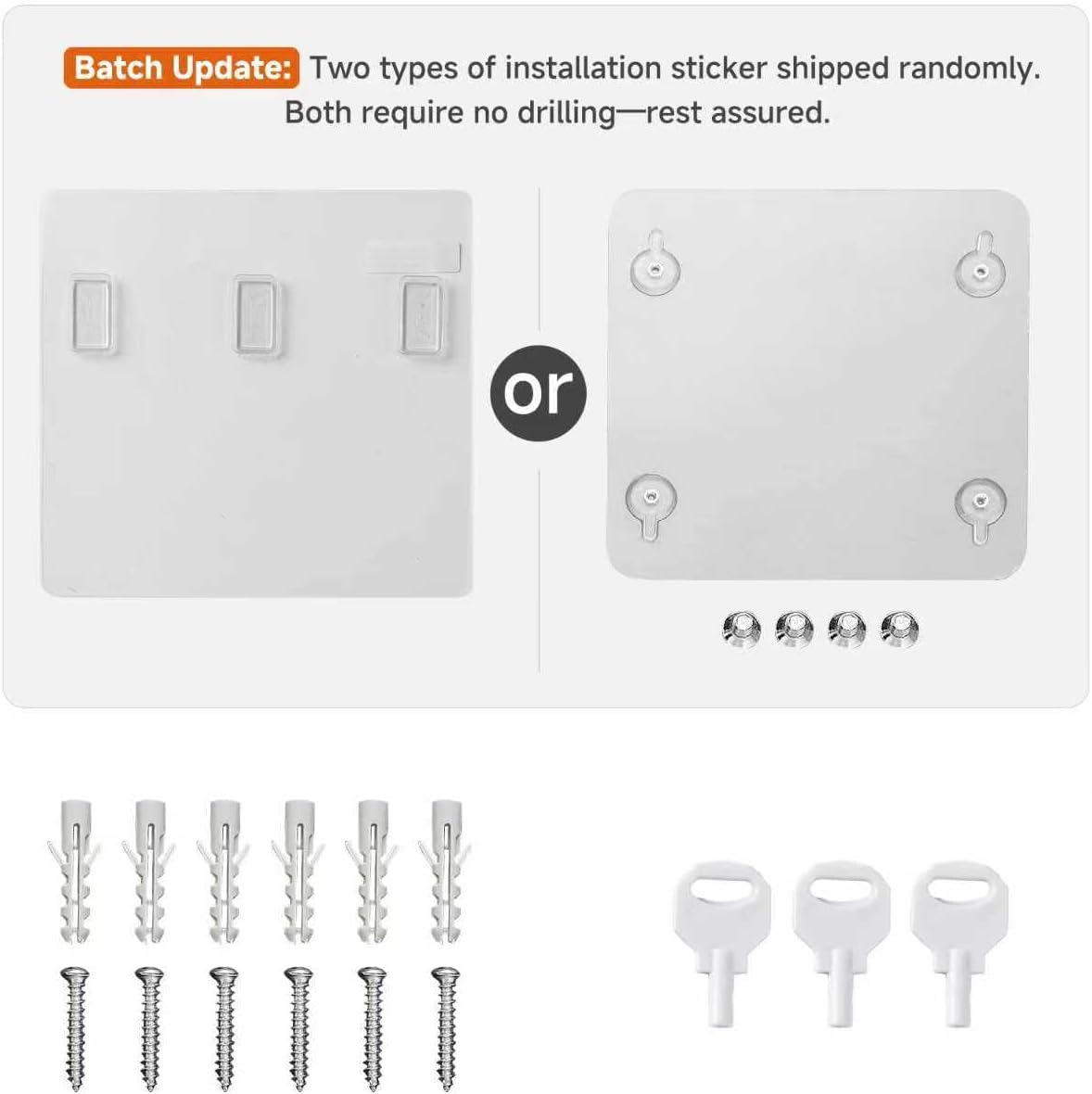 Dluxe Ave. Shampoo and Conditioner Shower Dispenser, 3 Chamber, No Drill, Wall-Mounted, Large Capacity, (Silver)