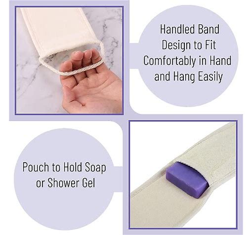 Dluxe Ave. Slick- Exfoliating Loofah Back Scrubber for Shower, Back Scrubber