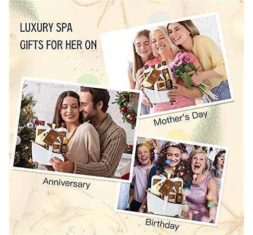 Dluxe Ave. Spa Gift Tub Set Bath and Body Gift Sets Gifts Coconut Vanilla Mom Birthday Gifts Spa Bath Gifts for Men Spa Kit Perfume Self Skin Care for Fathers Mothers Day