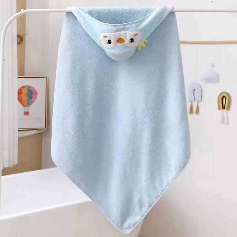 Dluxe Ave. Soft Coral Fleece Hooded Towel for Babies and Kids