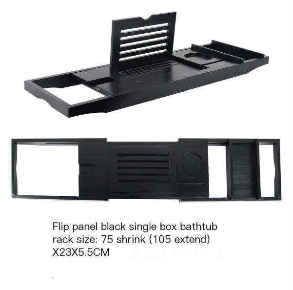 Dluxe Ave. Expandable Non-Slip Bamboo Bathtub Storage Rack