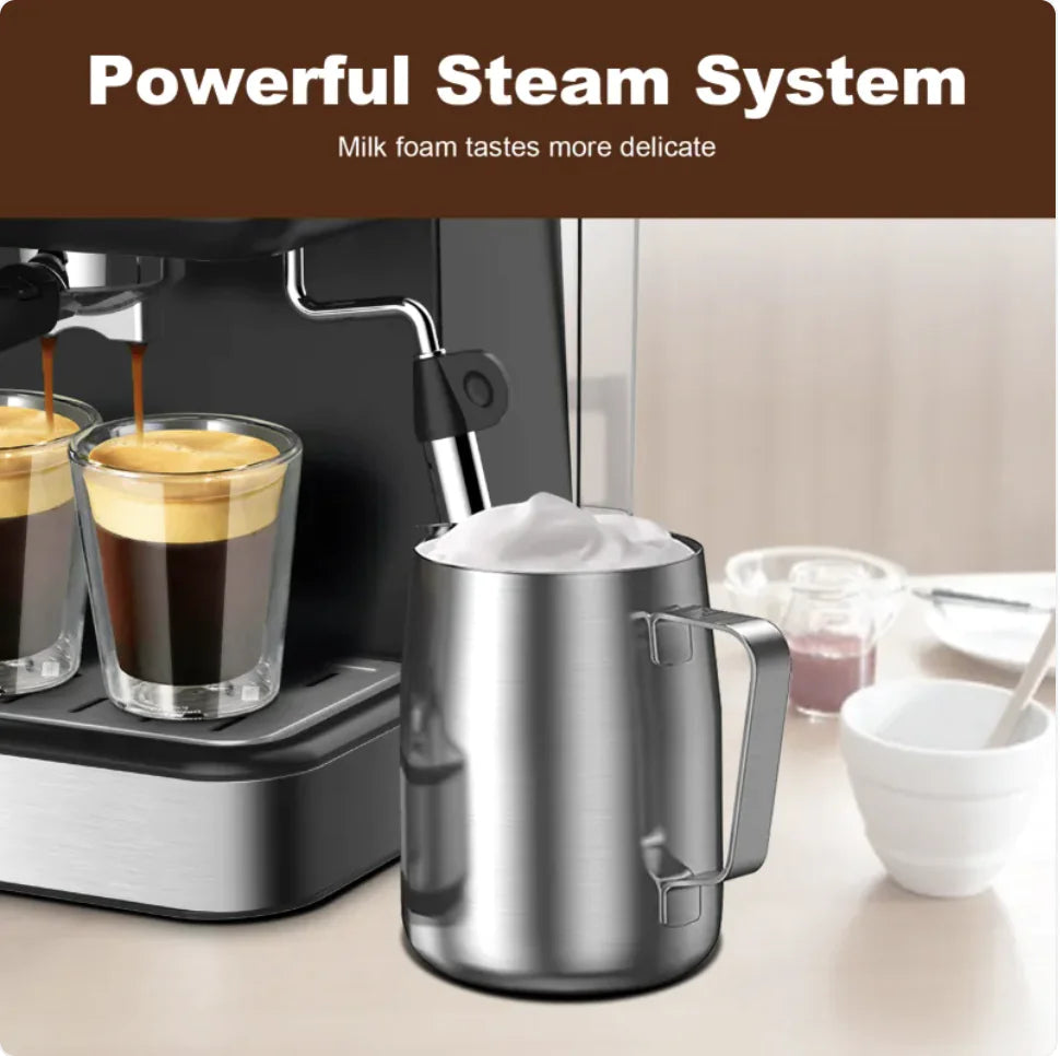 Dluxe Ave. Geek Chef 20-Bar Espresso Machine with Milk Frother