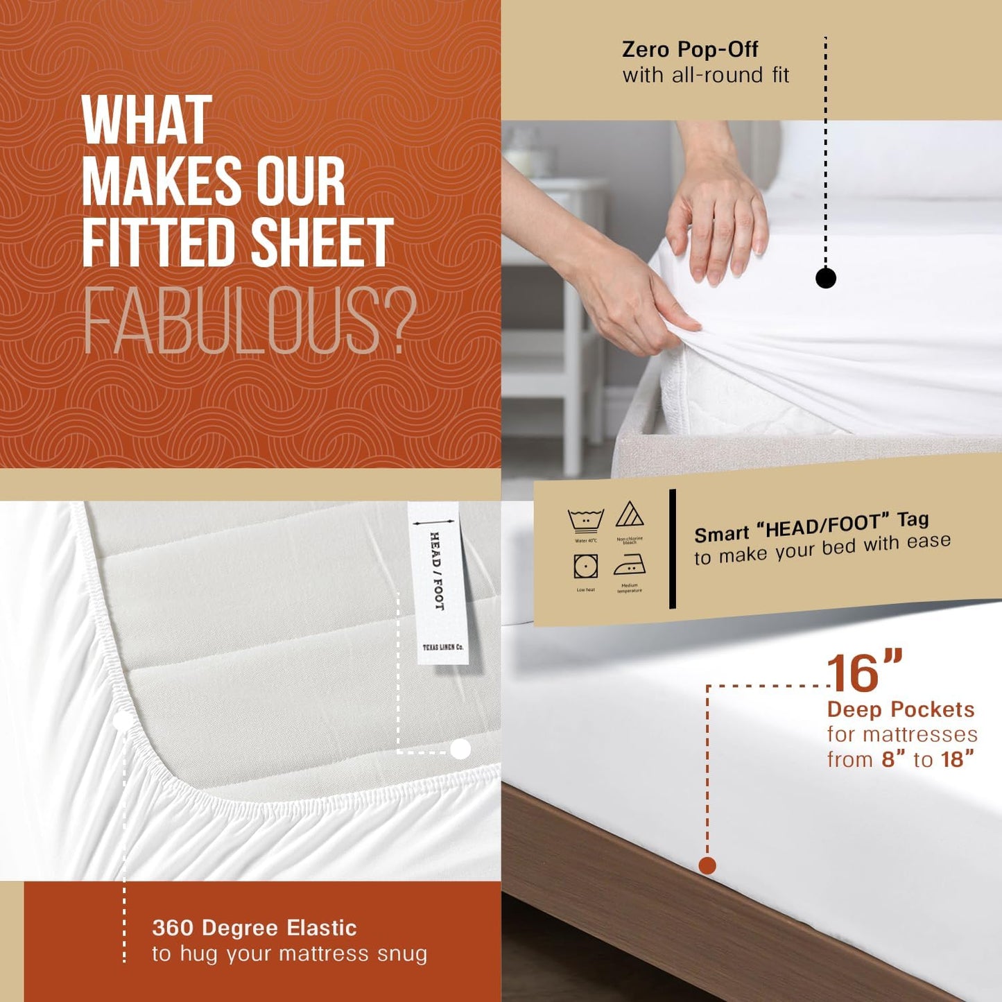 Dluxe Ave. ( FULL ) 4 Pcs 100% Egyptian Cotton Sheet Set/ 600 Thread Count/ Beige
