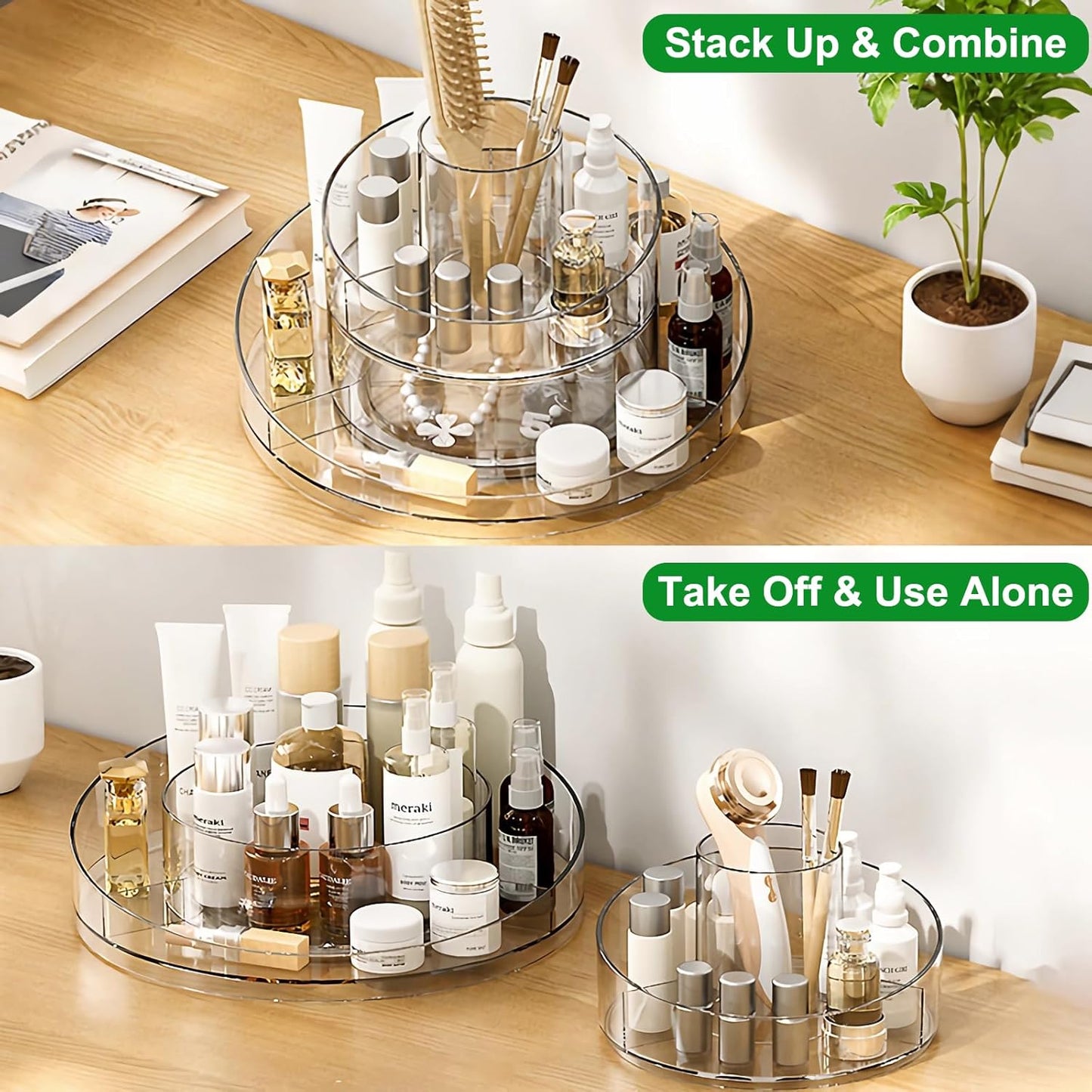 Dluxe Ave. 360 Rotating Makeup Organizer/Cosmetics Storage Tray